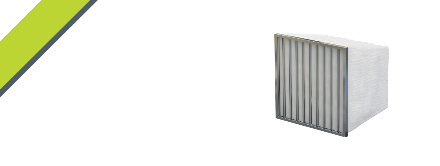 Pocket filter with 70% recocered metal