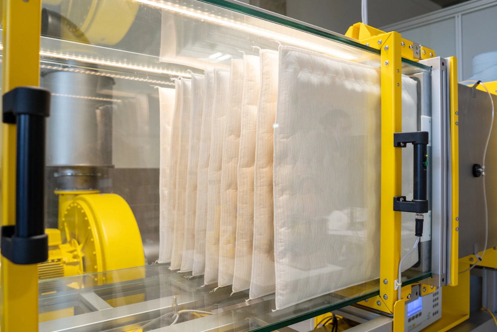 Pocket filter in the testing equipment